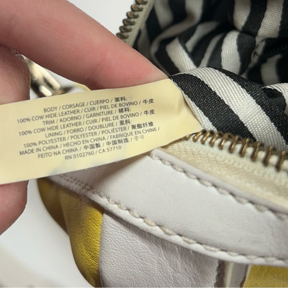 Kate Spade Blake Hudson Street Leather Satchel Crossbody Bag Limonium Yellow - Picture 11 of 12